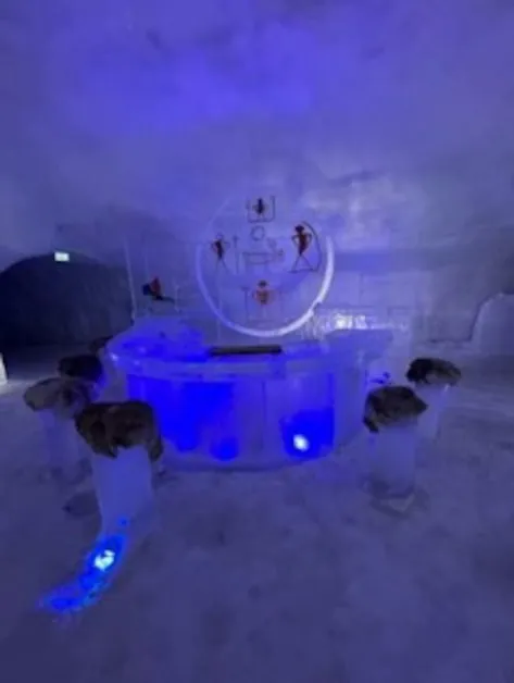 The Snow Hotel's ice bar