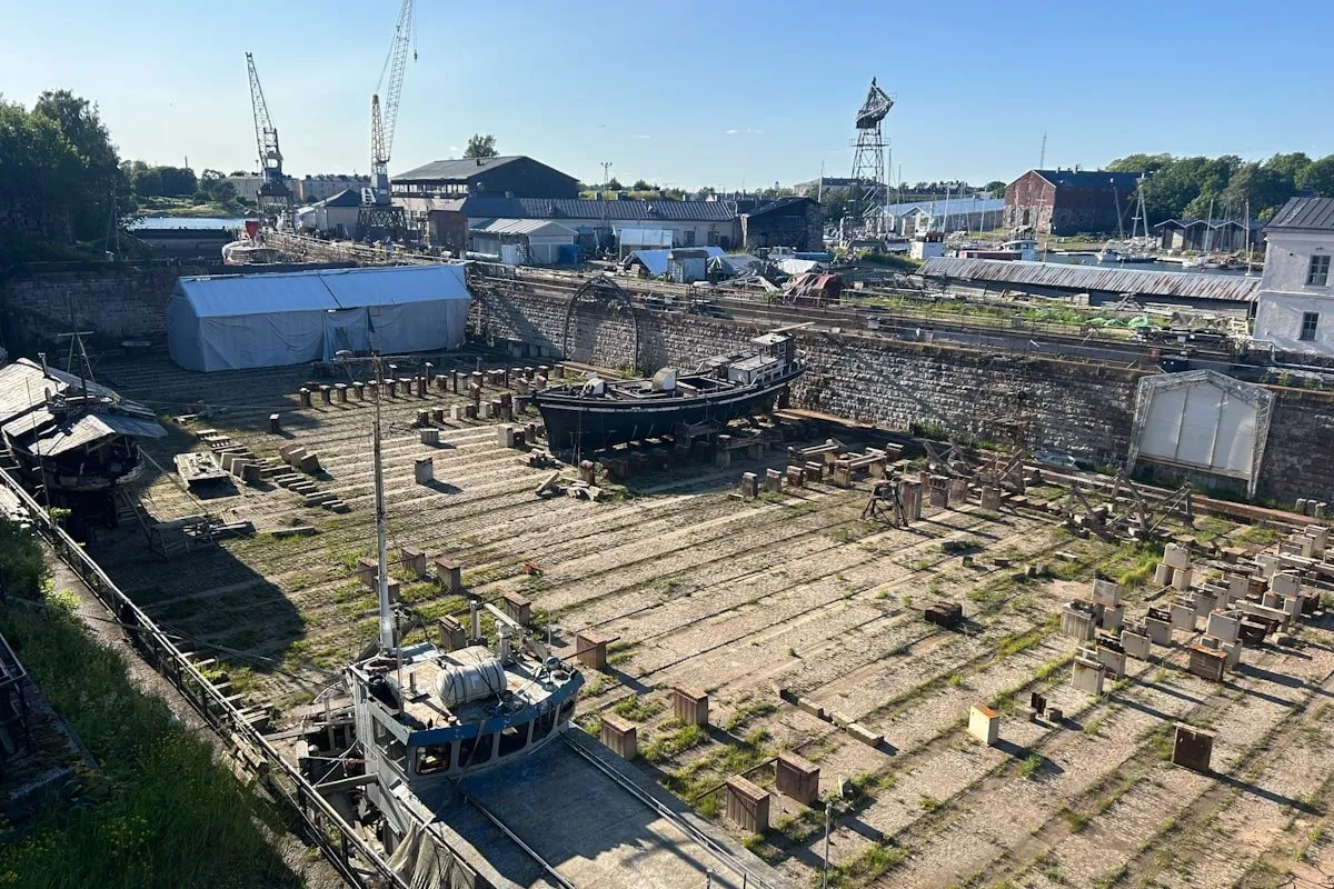 a dry dock on Suomenlinna Island, Helsinki